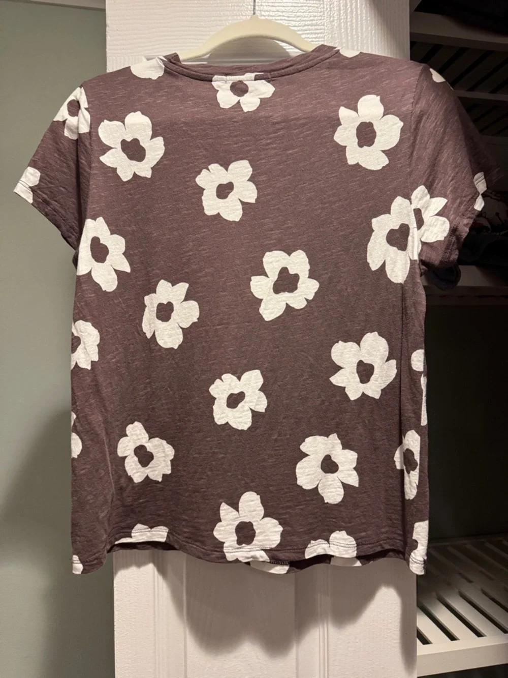 Anthropologie Sanctuary The Perfect Tee in Purple Print size Large excellent - Picture 5 of 6